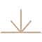 Ekena Millwork Saratoga Smooth Timber Gable Bracket, Douglas Fir, 96"W x 56"H x 3 1/2"D x 3 1/2"F, 14/12 Pitch GBW096X56X0404SAR00SDF - alternate 1